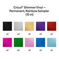 Cricut&reg; Shimmer Vinyl &ndash; Permanent, Party Sampler - 12 in x 12 in (10 ct)